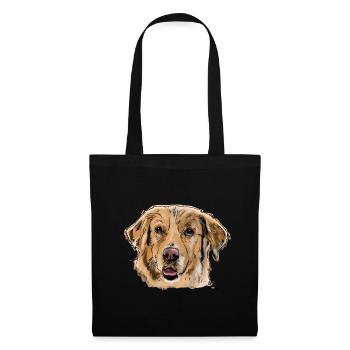 Golden Retrievers - Sac en tissu - noir - Devant