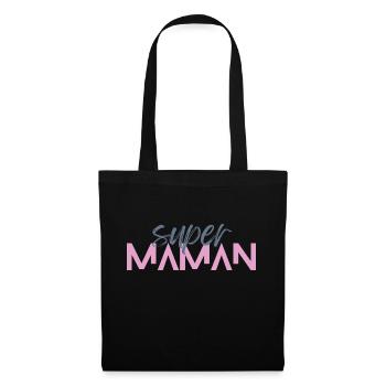 Super Maman - Sac en tissu - noir - Devant