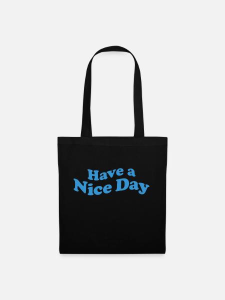 Bonne journée - Sac en tissu - noir
