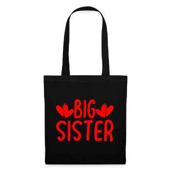 Big Sister Hearts - Tote Bag - black - Front