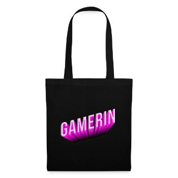 Gamerin 3D NEON PINK - Stoffbeutel - Schwarz - Vorne