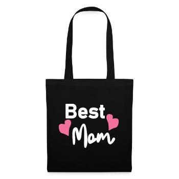 Best Mom - Stoffbeutel - Schwarz - Vorne