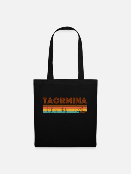 Vintage 1980s Style Taormina Italy - Sac en tissu - noir
