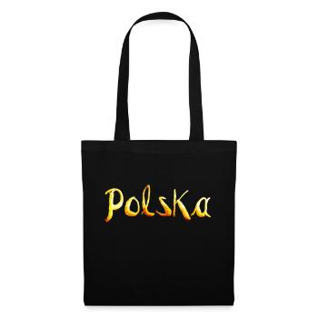 Polska, Polen - Stoffbeutel - Schwarz - Vorne