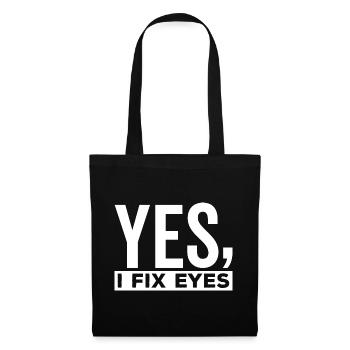 Ophtalmologiste I réparateur yeux optométriste expert - Sac en tissu - noir - Devant