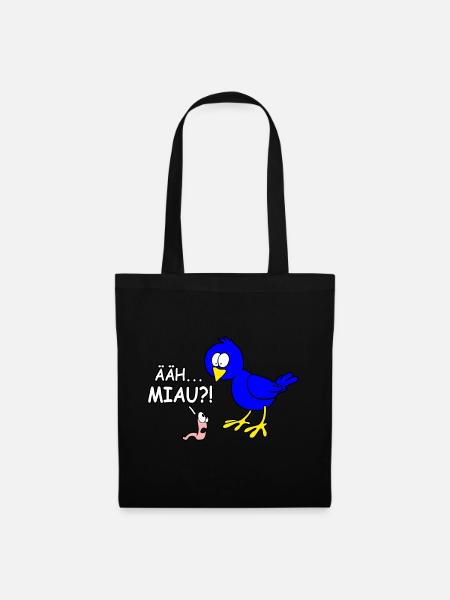 Ääh miau - Stoffbeutel - Schwarz