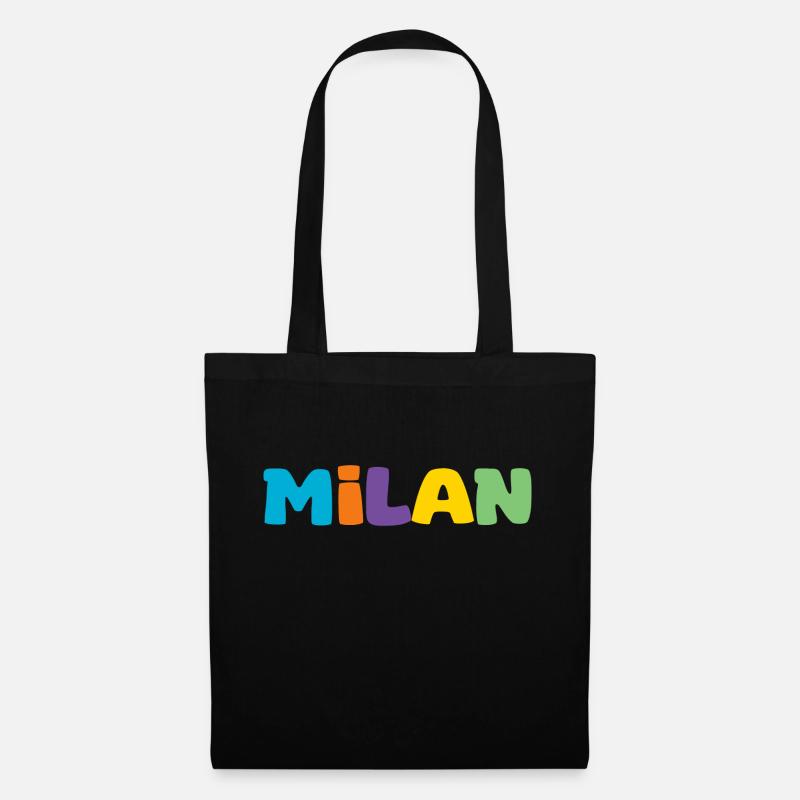 Name - Milan - Stoffbeutel - Schwarz
