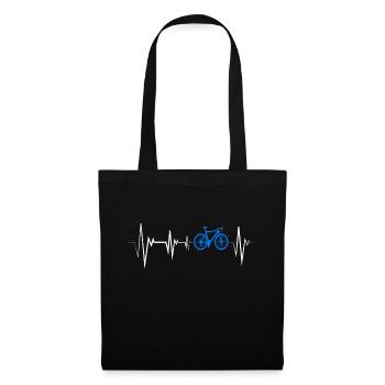Bicycle Heartbeat Bike - Tote Bag - black - Front