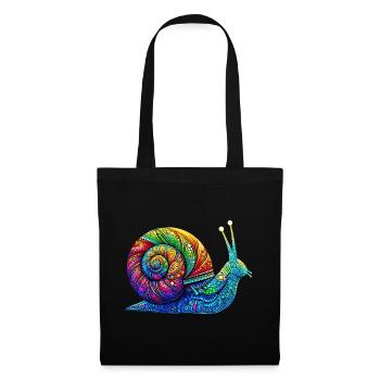 Schnecke - Stoffbeutel - Schwarz - Vorne
