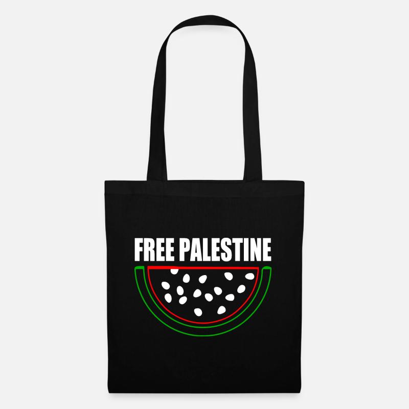 Free palestine Wassermelone Melone - Stoffbeutel - Schwarz