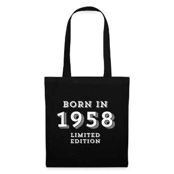 1958, date of birth, year of birth - Tote Bag - black - Front