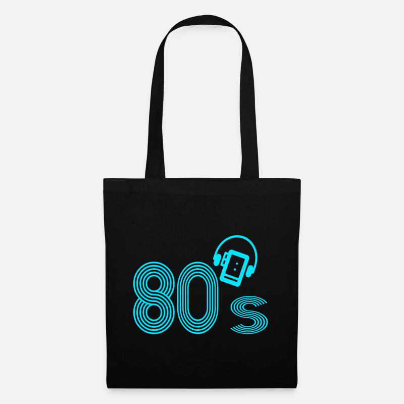 80er Jahre - Stoffbeutel - Schwarz