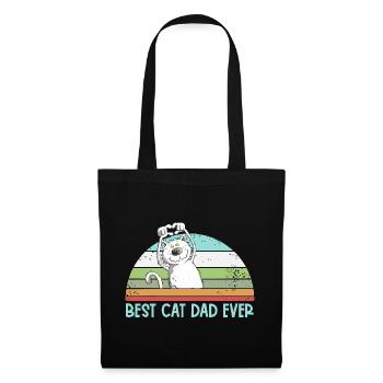 Meilleur chat papa chats papa papa vintage amoureux des chats - Sac en tissu - noir - Devant