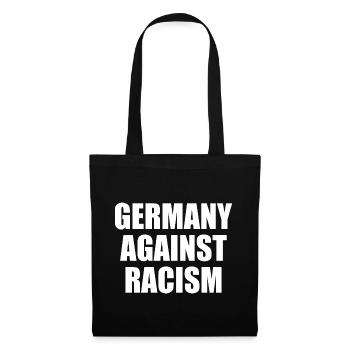 Germany against racism - Stoffbeutel - Schwarz - Vorne