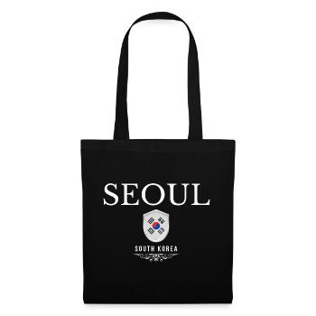 Séoul, Corée du Sud, j’adore Séoul - Sac en tissu - noir - Devant