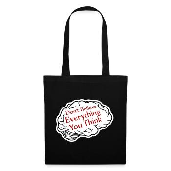 Ne croyez pas tout ce que vous pensez en disant la sagesse - Sac en tissu - noir - Devant