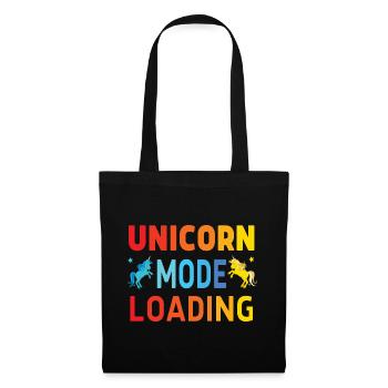 Chargement en mode licorne - Sac en tissu - noir - Devant