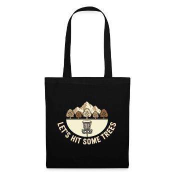 Let's Hit Some Trees – Disc Golf Vintage Design - Tote Bag - black - Front