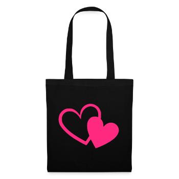 Valentine's Day Heart Pink Pink Gift Valentine's Day - Tote Bag - black - Front