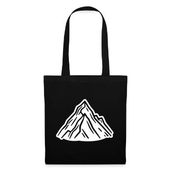 Montagnes Symbole des Alpes - Sac en tissu - noir - Devant