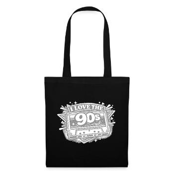 J’adore la cassette des années 90 - Sac en tissu - noir - Devant