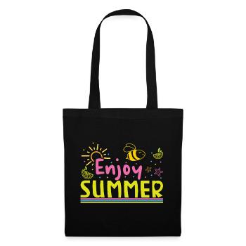 Enjoy the summer - Stoffbeutel - Schwarz - Vorne