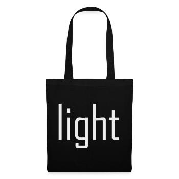 Hell Leicht Licht - light Sonne  - Stoffbeutel - Schwarz - Vorne
