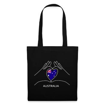 Cœur de l’Australie avec drapeau australien Australie - Sac en tissu - noir - Devant