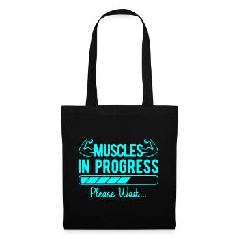Fitness Motivation Bodybuilder Muscles In Progress - Stoffbeutel - Schwarz - Vorne