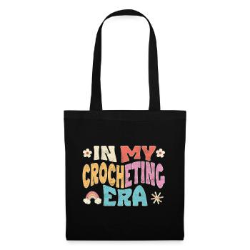 À mon époque du crochet - Sac en tissu - noir - Devant