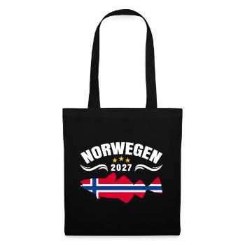 Dorsch Angeln Norwegen 2027 - Stoffbeutel - Schwarz - Vorne