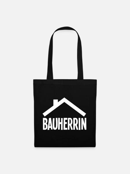 Bauherr Häuslebauer Eigenheimbesitzer - Stoffbeutel - Schwarz