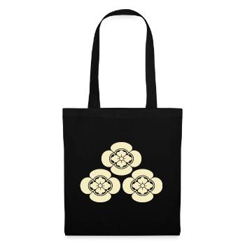 Orientalischer Vintage blassgelber Asakura-Clan Japan - Stoffbeutel - Schwarz - Vorne