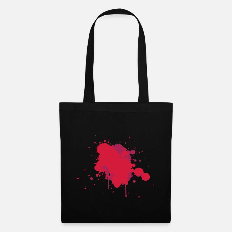 Watercolor Splash (Vector / Your Color) - Tote Bag - black