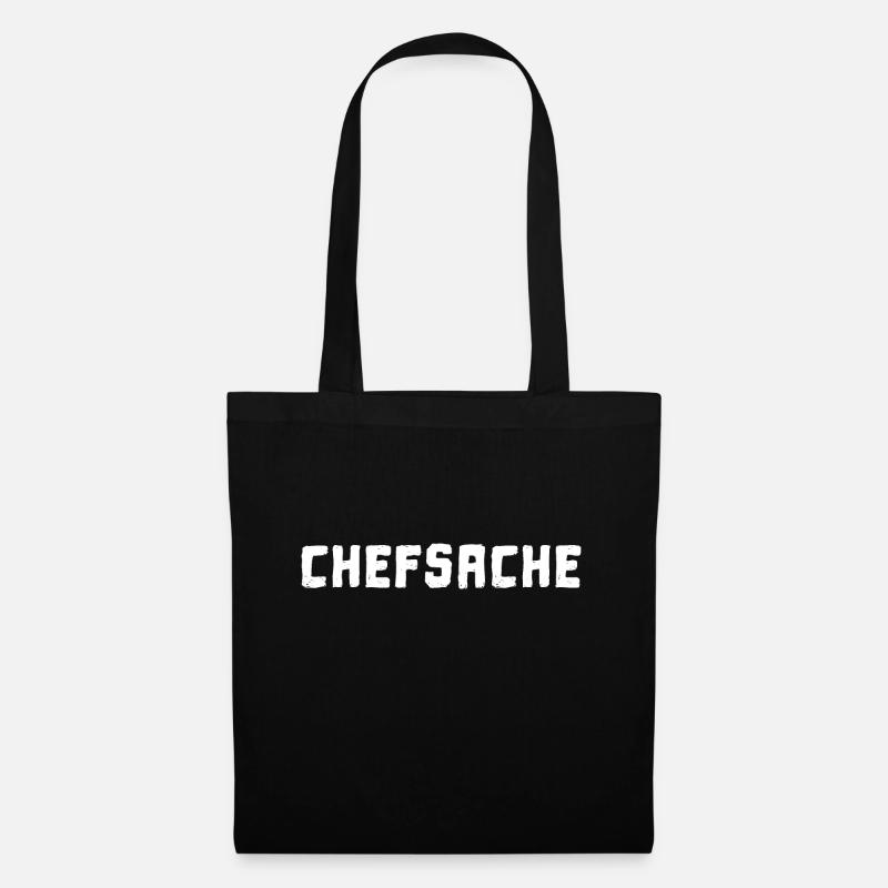 Chefsache - Chef Sache Cooler Spruch Boss Lustig - Stoffbeutel - Schwarz