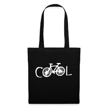 vélo cool - Sac en tissu - noir - Devant