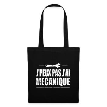 J'peux Pas j'ai mécanique - Sac en tissu - noir - Devant