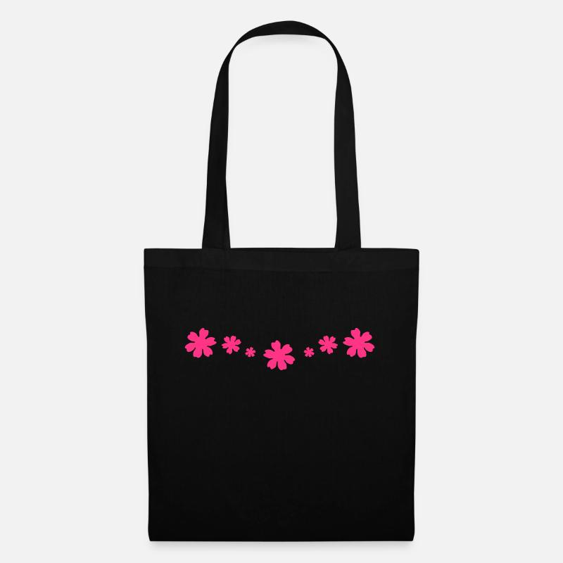 Blumen, Blume,Schmuck - Stoffbeutel - Schwarz
