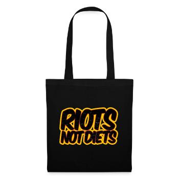 Riots not Diets - Stoffbeutel - Schwarz - Vorne