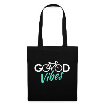 GOOD VIBES Fahrrad Bicycle - Stoffbeutel - Schwarz - Vorne
