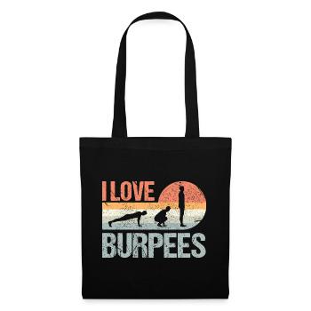 Burpees I Love Burpees - Sac en tissu - noir - Devant