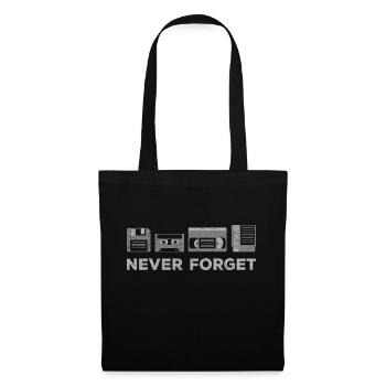 Never Forget Retro Funny Nostalgia - Tote Bag - black - Front