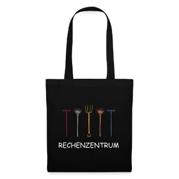 Rechenzentrum, Gärtner Garten EDV vintage Geschenk - Stoffbeutel - Schwarz - Vorne
