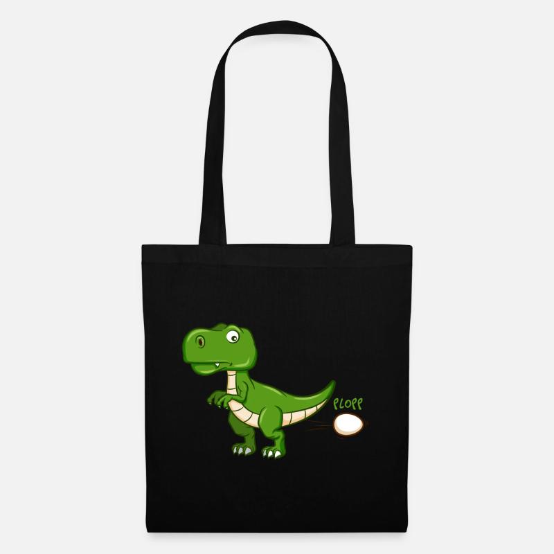 PLOPP T-Rex - Stoffbeutel - Schwarz