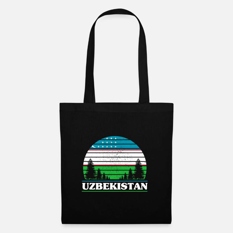 Usbekistan - Stoffbeutel - Schwarz