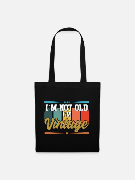 Ich bin nicht alt textile Geschenkidee - Stoffbeutel - Schwarz