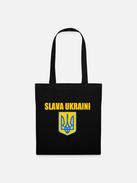 Slava ukraini - Stoffbeutel - Schwarz