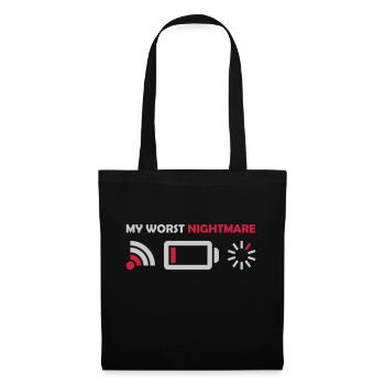 Mon pire cauchemar Logos - Sac en tissu - noir - Devant