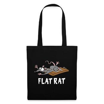 Flat Rat - Stoffbeutel - Schwarz - Vorne
