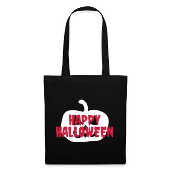 Happy halloween (Halloween pumpkin in the background) - Tote Bag - black - Front
